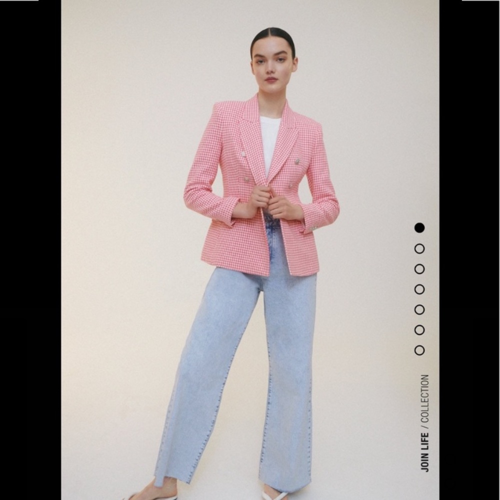 NWT Zara tailored houndstooth blazer